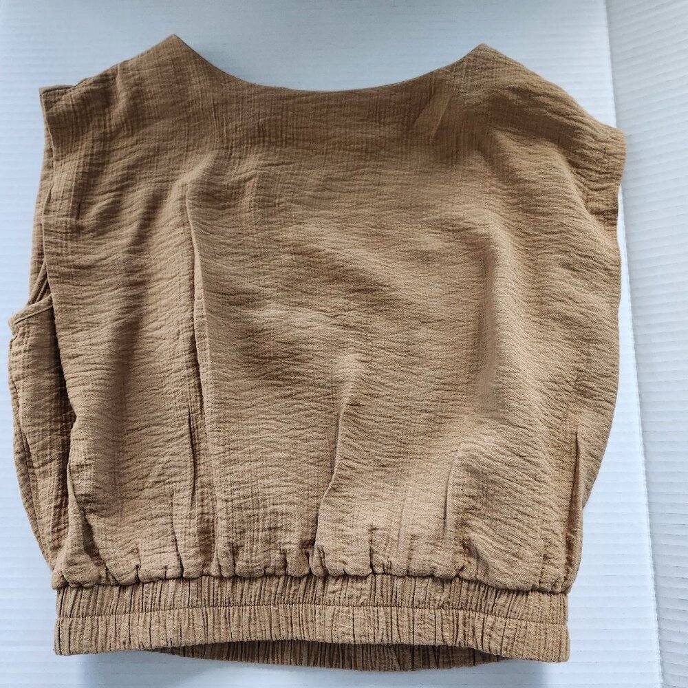 A NEW DAY, Girl's Size Small, Tan, Sleeveless Blouse